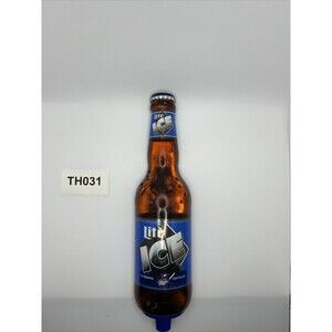 Miller Lite ICE Beer Tap Handle Plastic Hollow Half Bottle 10 Inch Tall